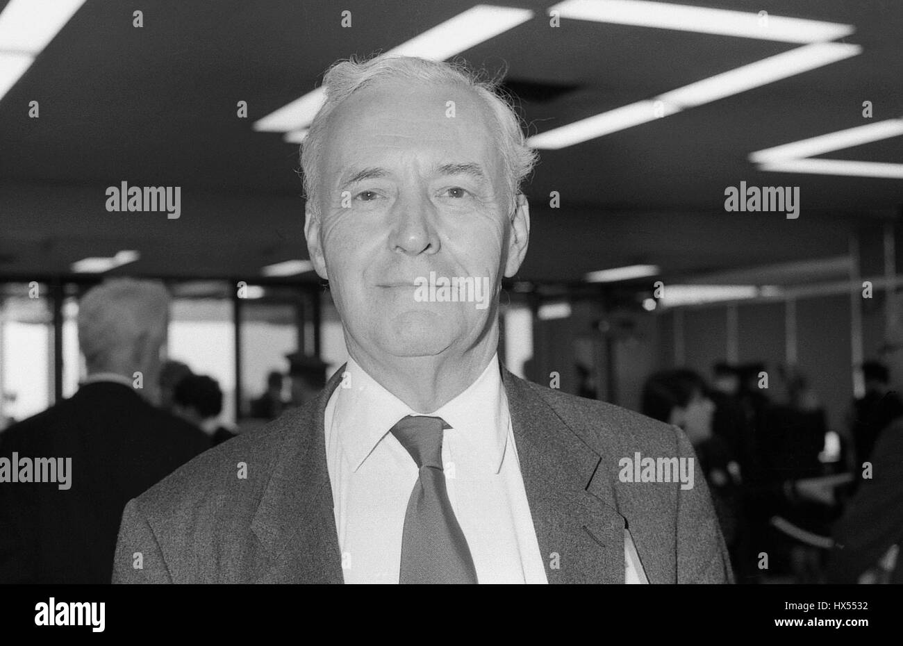 Rt. Hon. Tony Benn, Labour party Member of Parliament for Chesterfield, attends the party conference in Brighton, England on October 1, 1991. Stock Photo