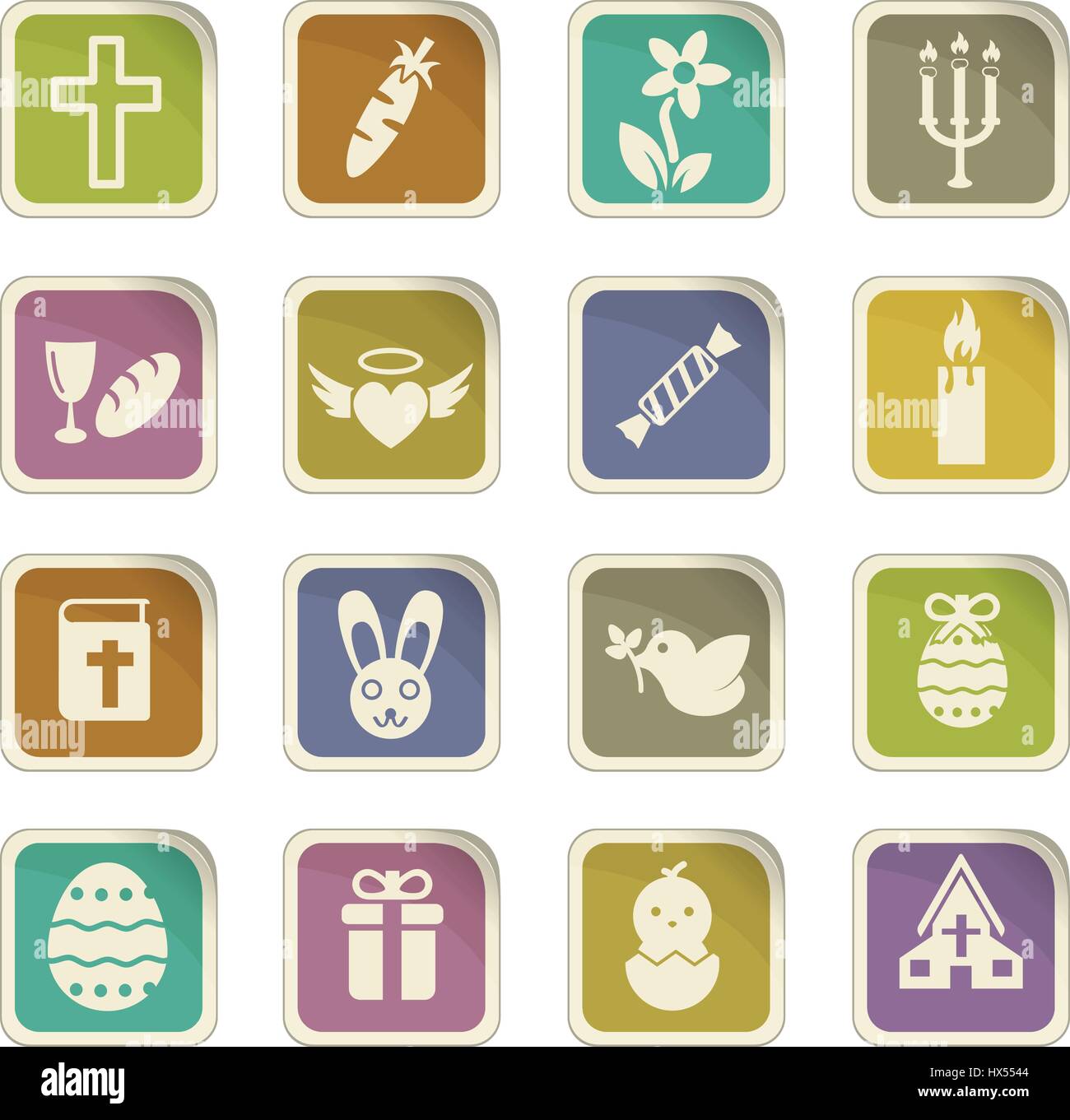 easter vector icons for user interface design Stock Vector Image & Art ...