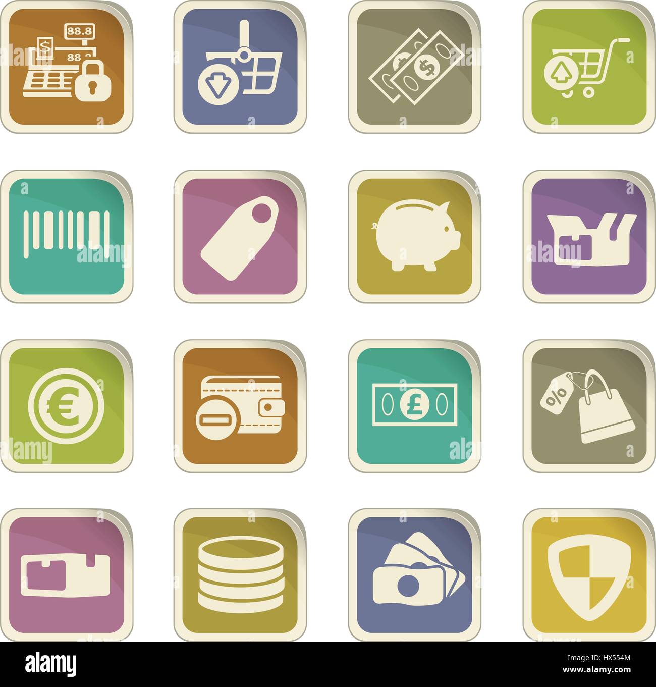 e-commerce vector icons for user interface design Stock Vector Image ...