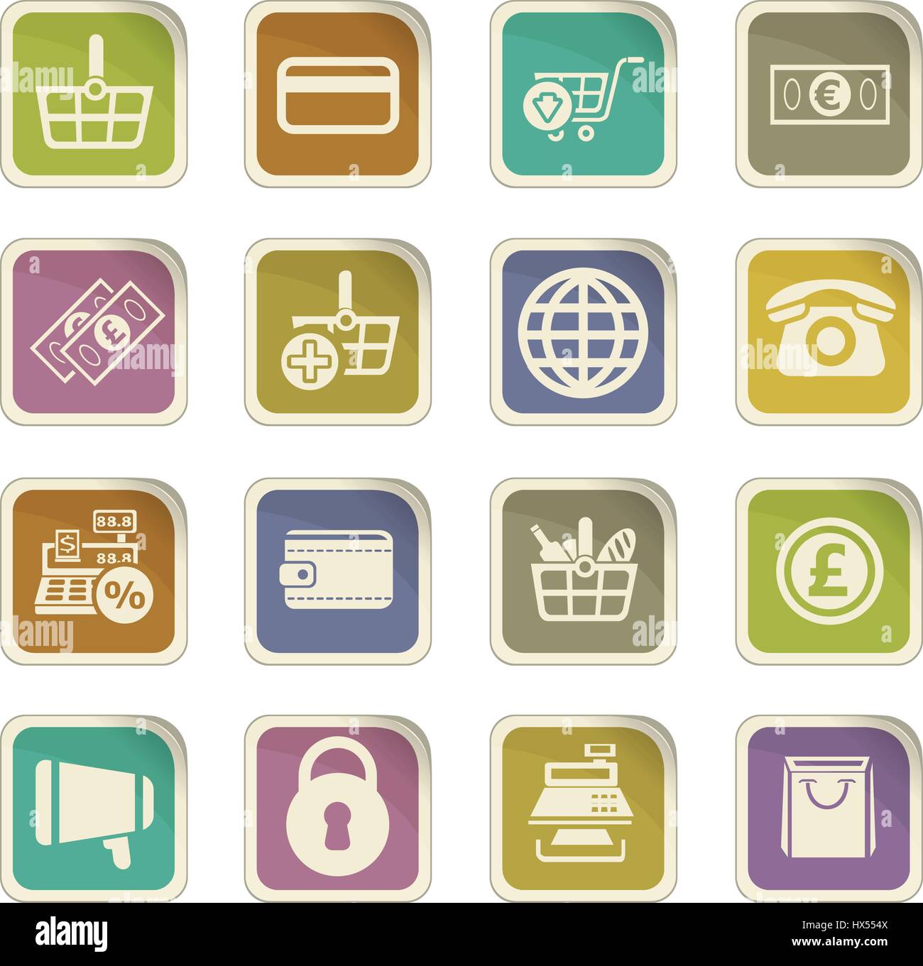 e-commerce vector icons for user interface design Stock Vector Image ...
