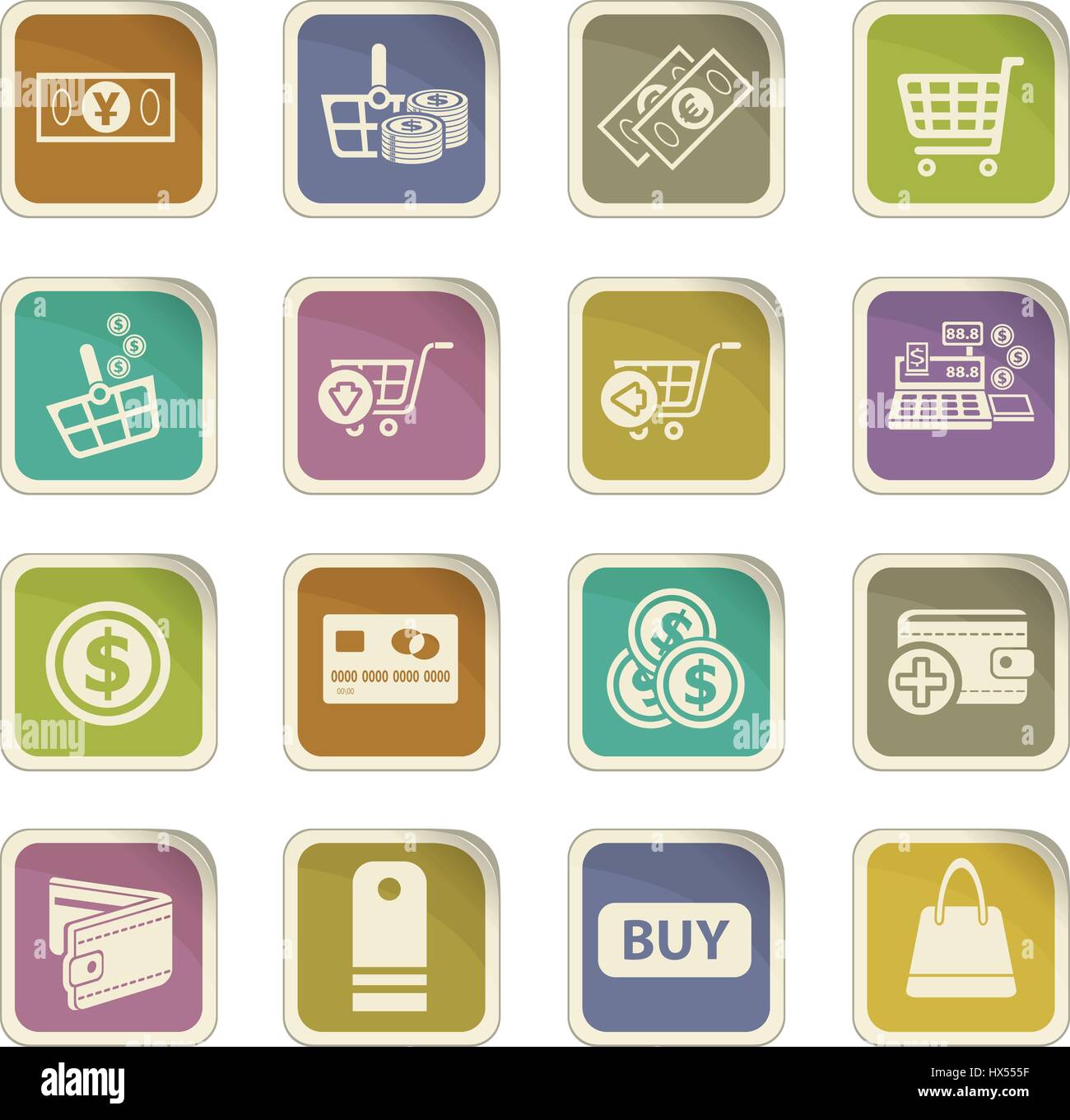 e-commerce vector icons for user interface design Stock Vector Image ...