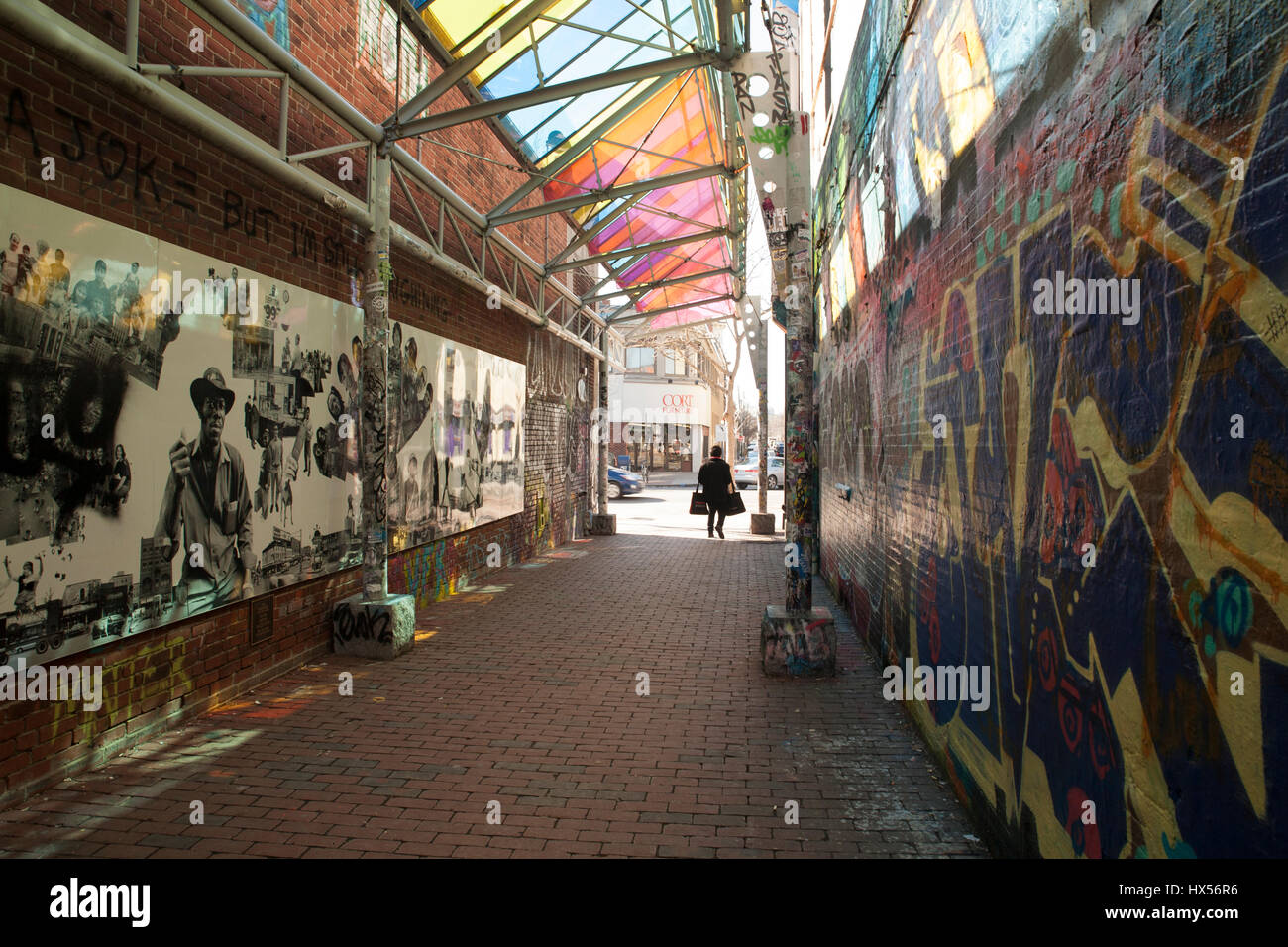 Public art and graffiti in Central Square Cambridge, Massachusetts