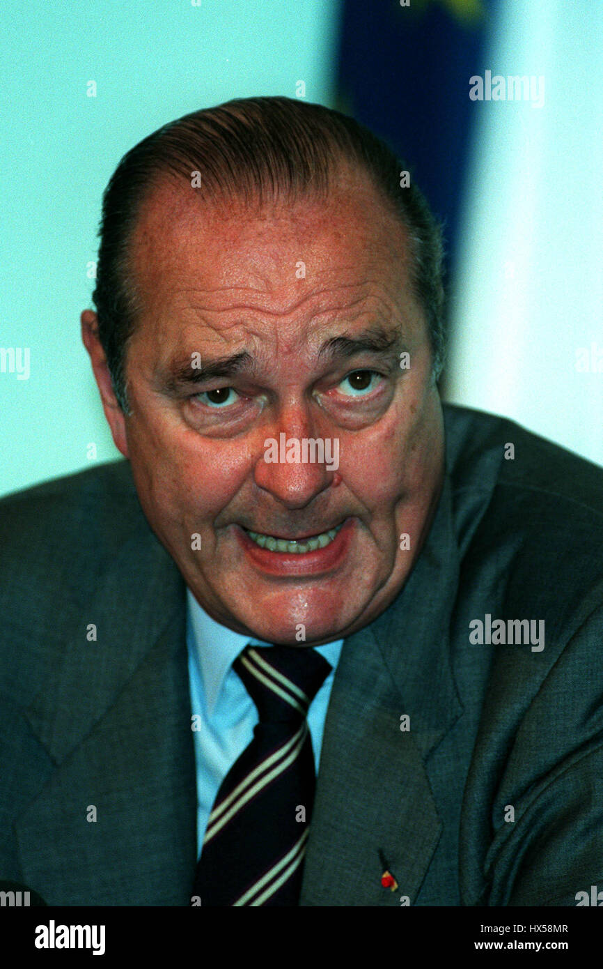 JACQUES CHIRAC PRESIDENT OF FRANCE 20 May 1998 Stock Photo - Alamy