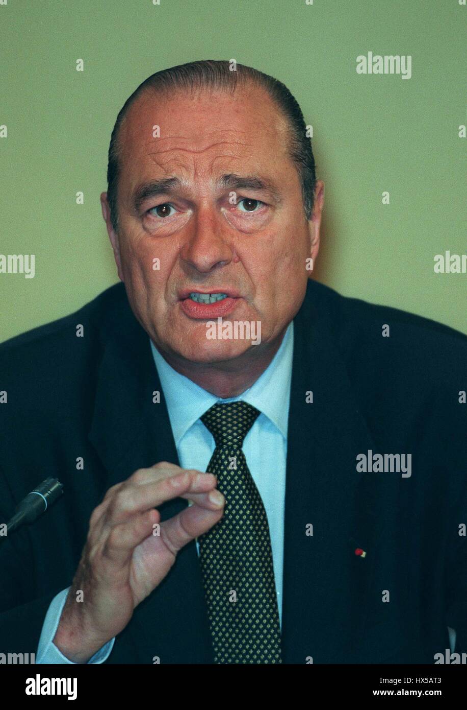 JACQUES CHIRAC PRESIDENT OF FRANCE 01 July 1996 Stock Photo - Alamy