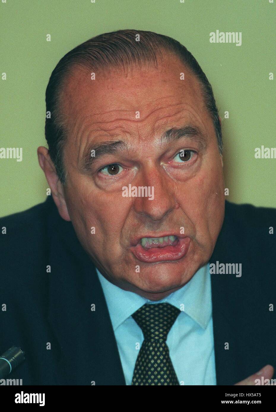 JACQUES CHIRAC PRESIDENT OF FRANCE 01 July 1996 Stock Photo - Alamy