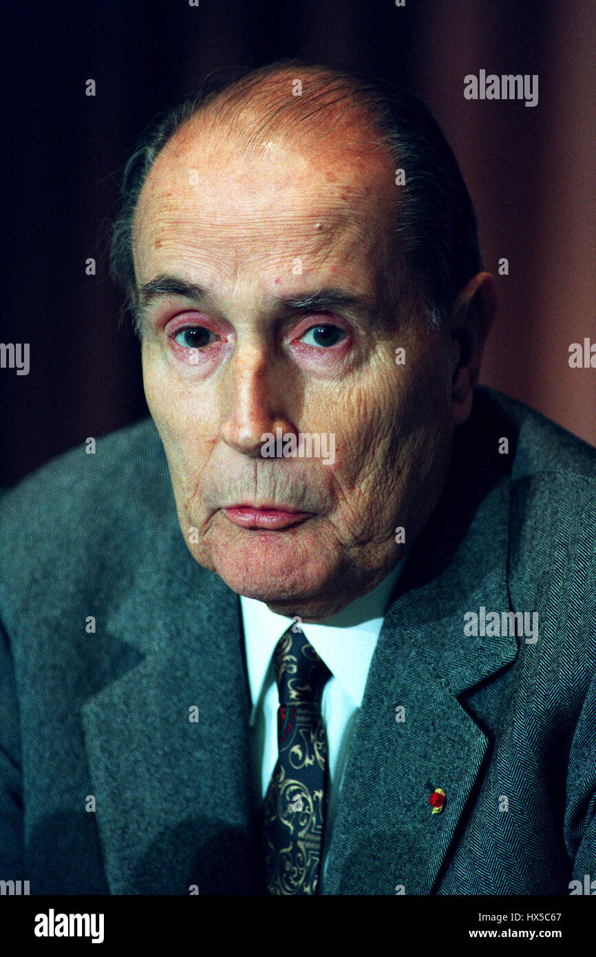FRANCOIS MITTERRAND PRESIDENT OF FRANCE 14 December 1993 Stock Photo 