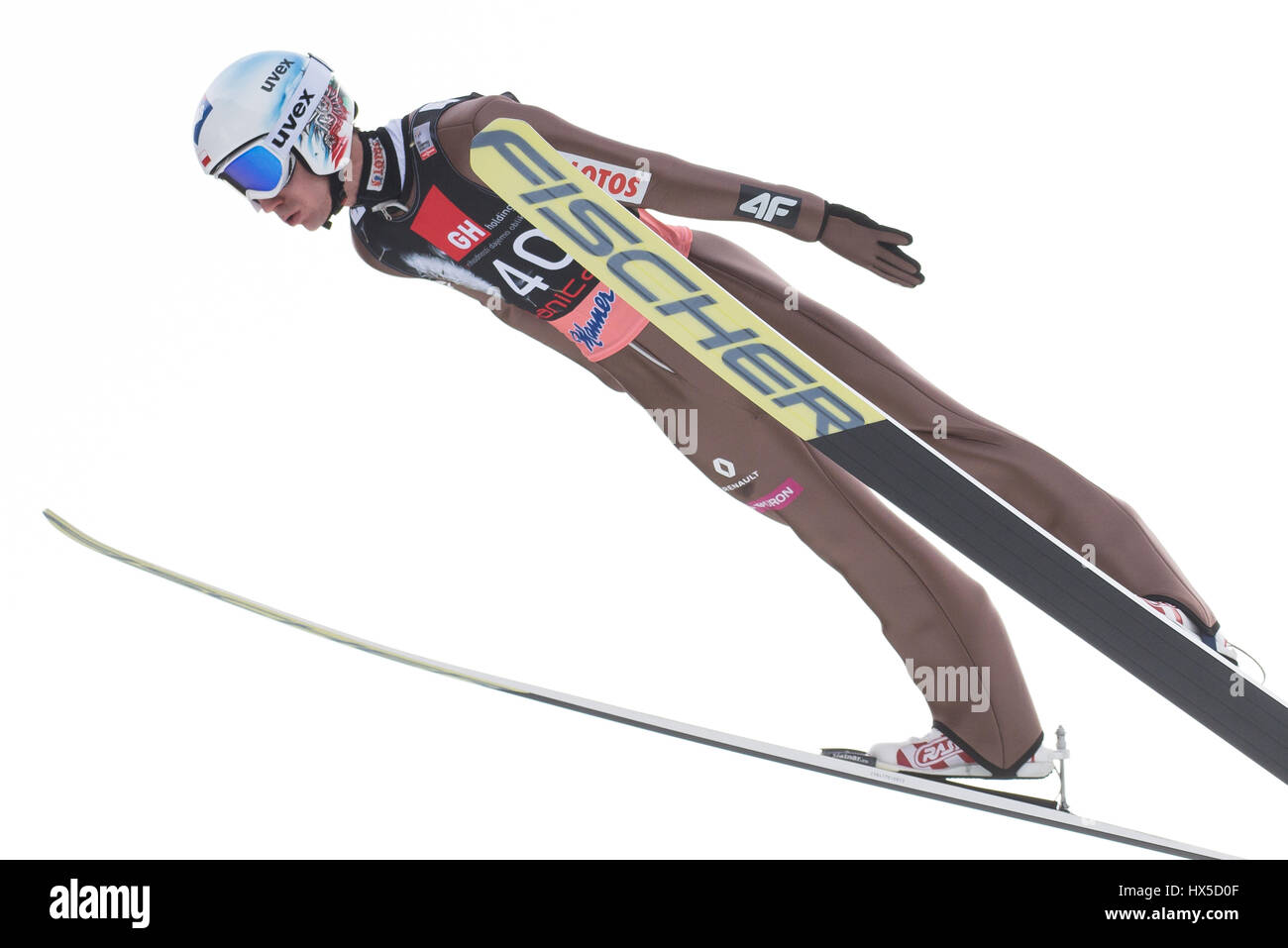 Planica, Slovenia. 24th Mar, 2017. Stoch Kamil of Poland competes during Planica FIS Ski Jumping World Cup finals on March 24, 2017 in Planica, Slovenia Credit: Rok Rakun/Pacific Press/Alamy Live News Stock Photo