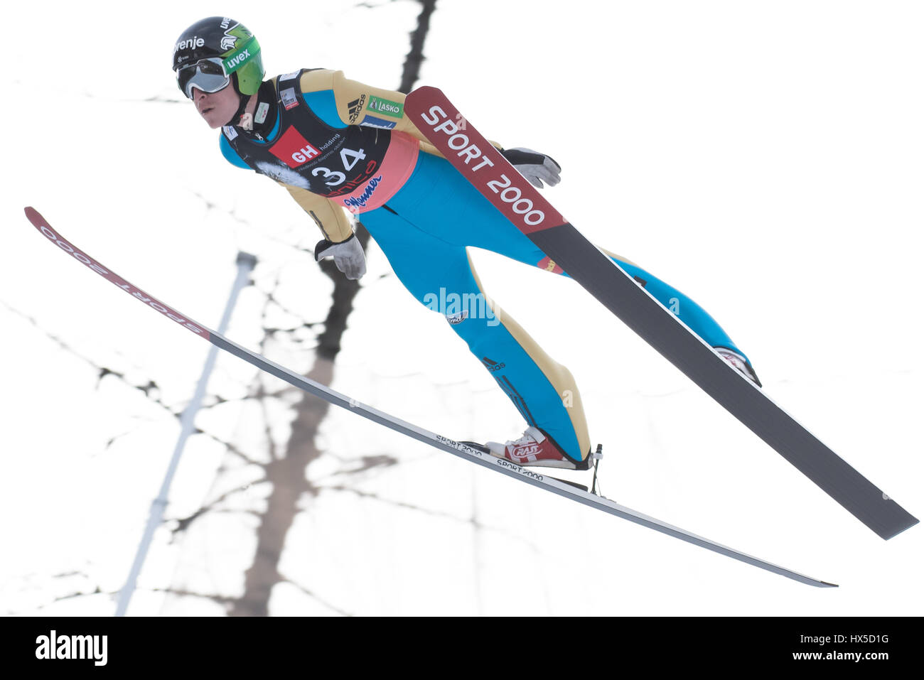Planica, Slovenia. 24th Mar, 2017. Tepes Jurij of Slovenia competes during Planica FIS Ski Jumping World Cup finals on March 24, 2017 in Planica, Slovenia Credit: Rok Rakun/Pacific Press/Alamy Live News Stock Photo