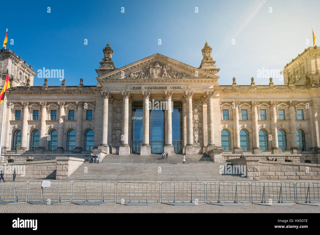 Berlin, Germany - march 24, 2017: The Reichstag building (German: Reichstagsgebäude), the german parliament building in Berlin, Germany. Stock Photo