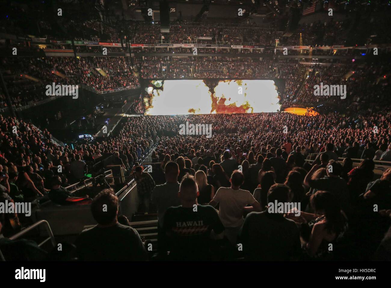 Unit 2 Phoenix rock band U2 during world tour in the Airways Center in Phoenix, Az.U2 ...