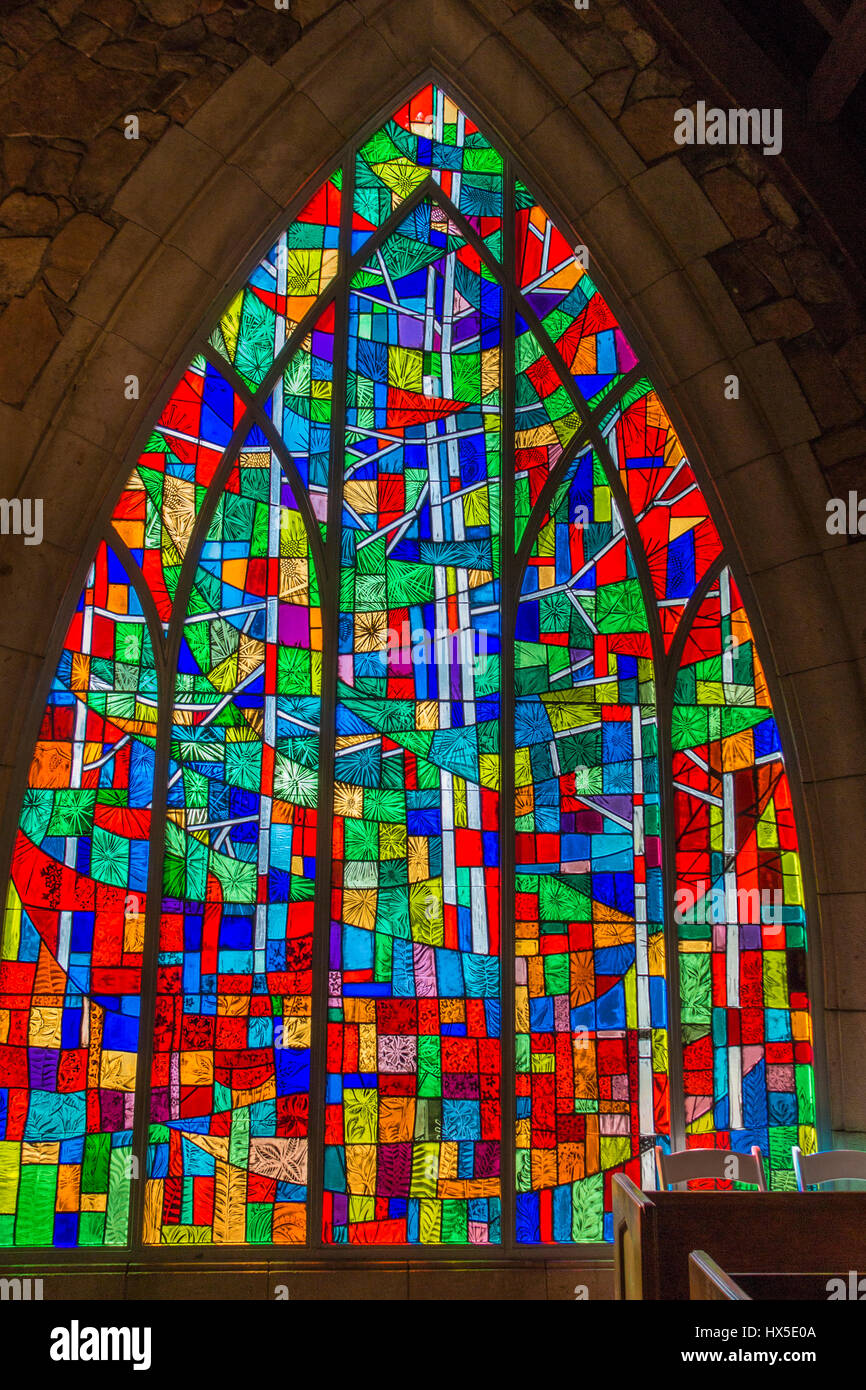 Stained Glass Windows in Ida Cason Callaway Memorial Chapel in Callaway