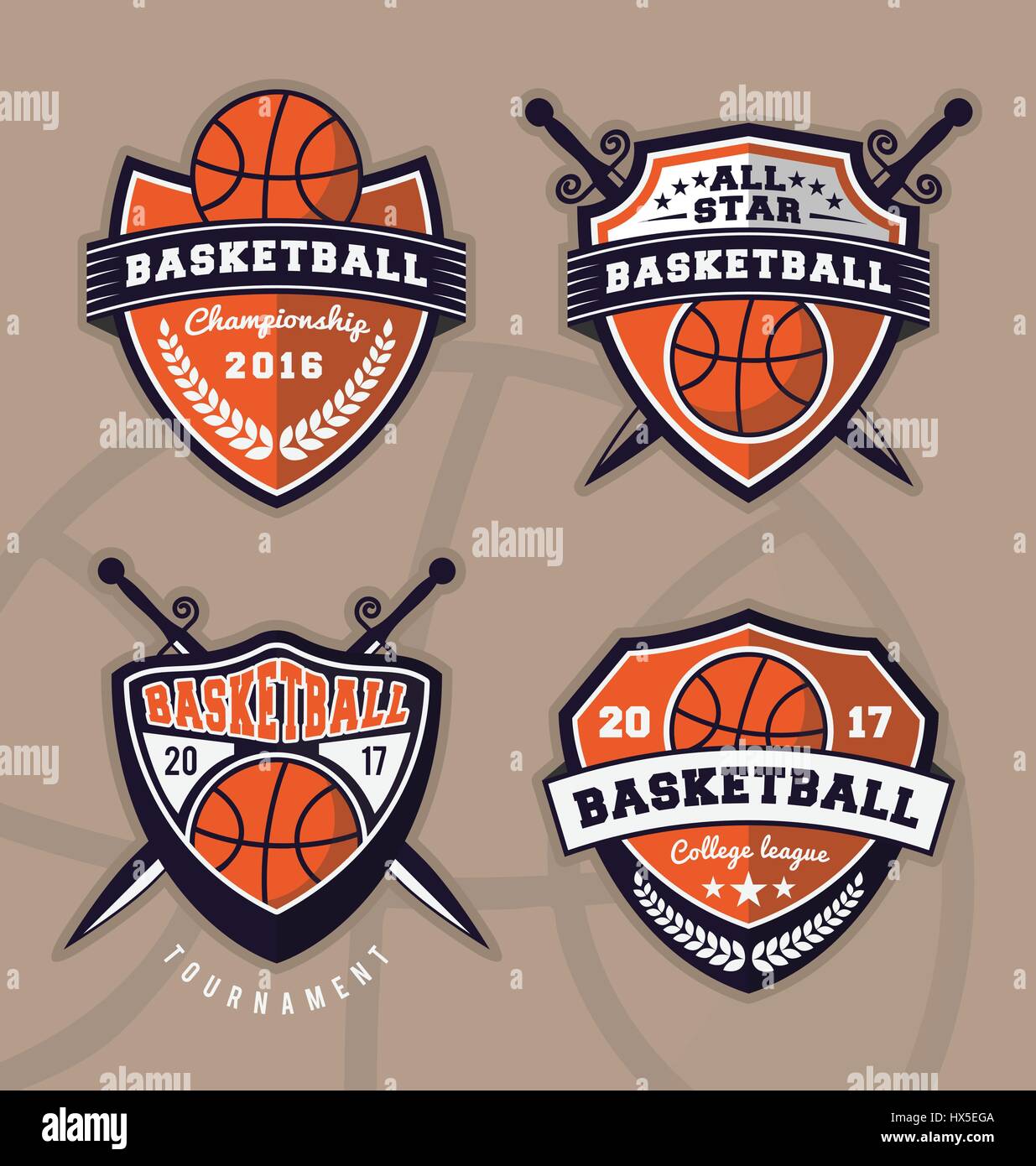 Set of basketball logo design for apparel, clothing and other design you  want to apply. Vector illustration Stock Vector Image & Art - Alamy