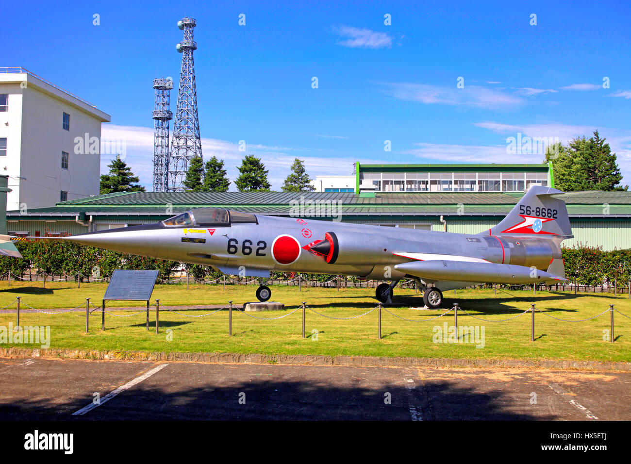 Lockheed F-104 Starfighter of Japan Air Self Defense Force at Fuchu Air Base in Tokyo Japan Stock Photo