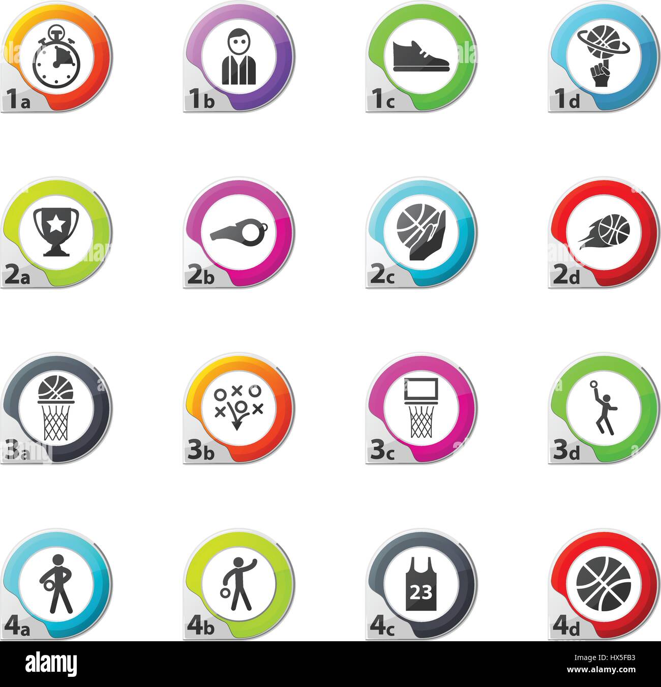 Baseball web icons for user interface design Stock Vector Image & Art ...