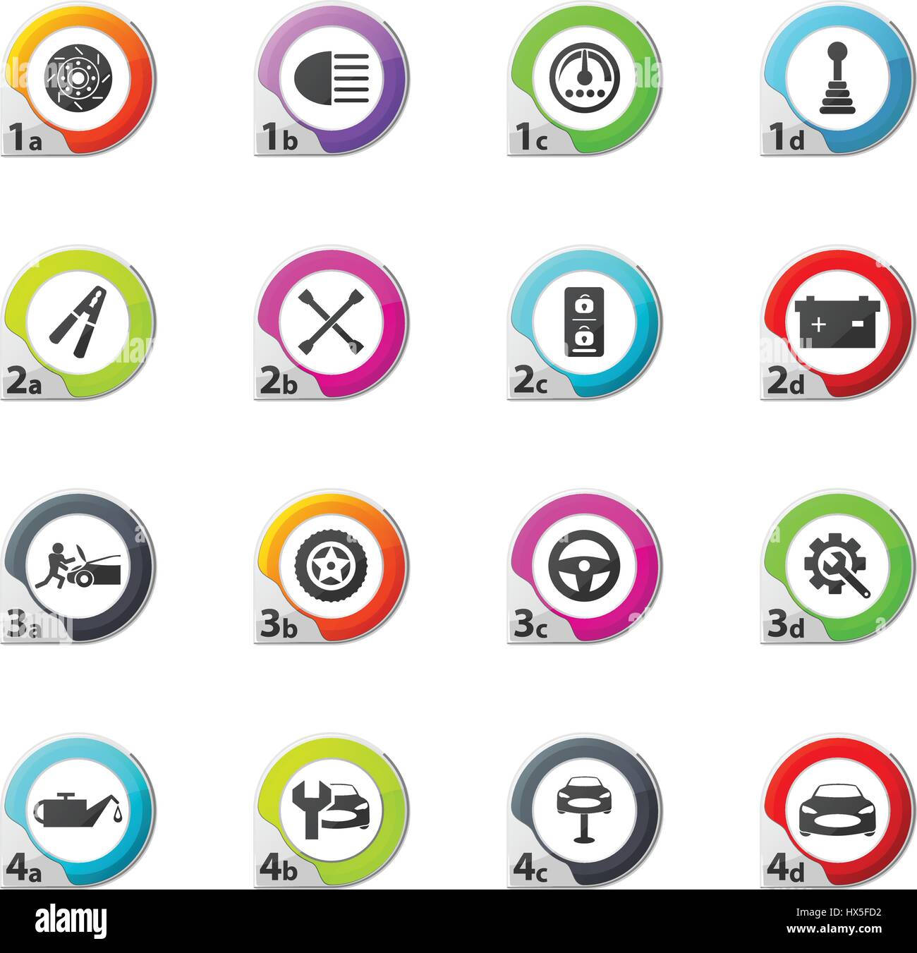 Car interface sign icons Stock Vector Images - Alamy