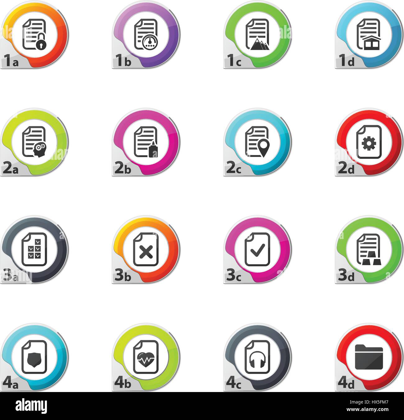 Documents web icons for user interface design Stock Vector Image & Art ...