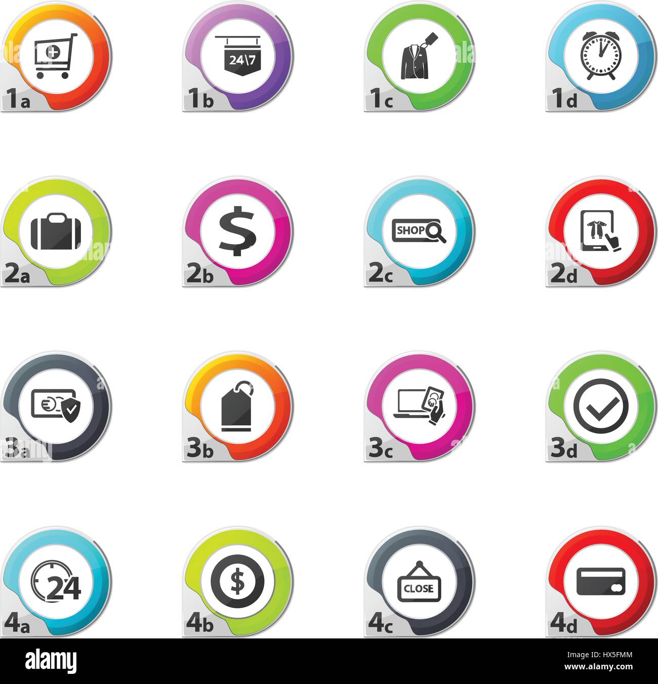 E-commerce web icons for user interface design Stock Vector Image & Art ...