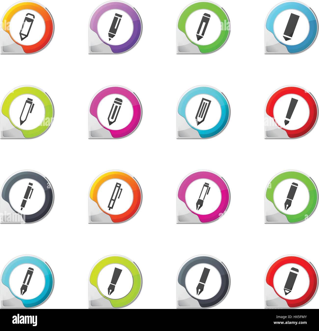 Edit pointer on the color icons for your design Stock Vector Image ...