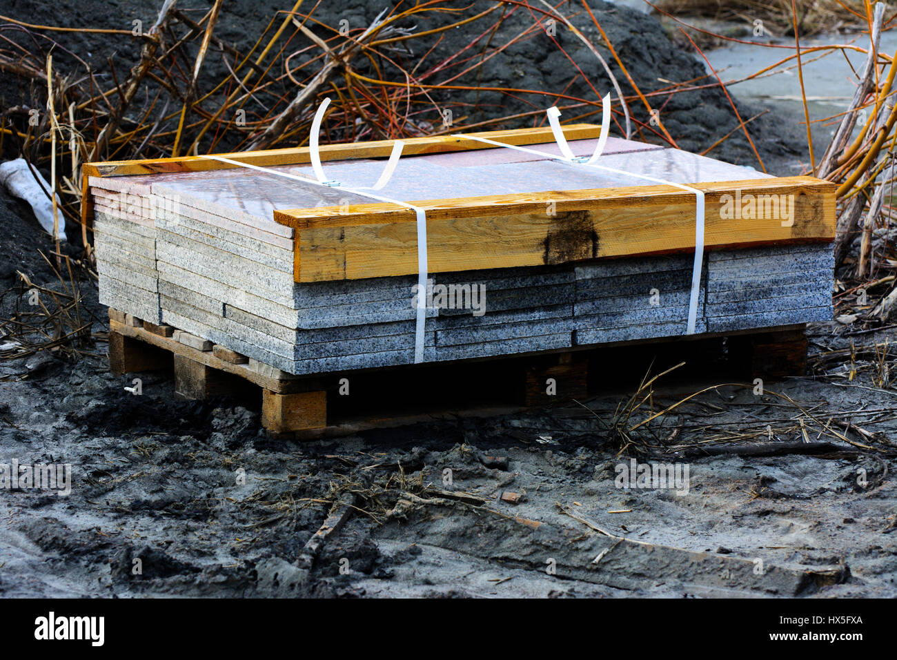 Products from granite tiles. Products of the stone processing shop