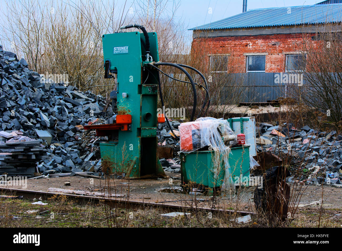 Wastes from the production of granite products near the stone