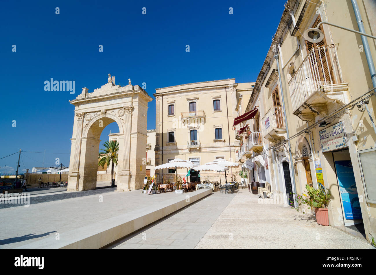 Noto, Italy - September 14, 2015: Royal Gate - Arch of Porta Reale in ...