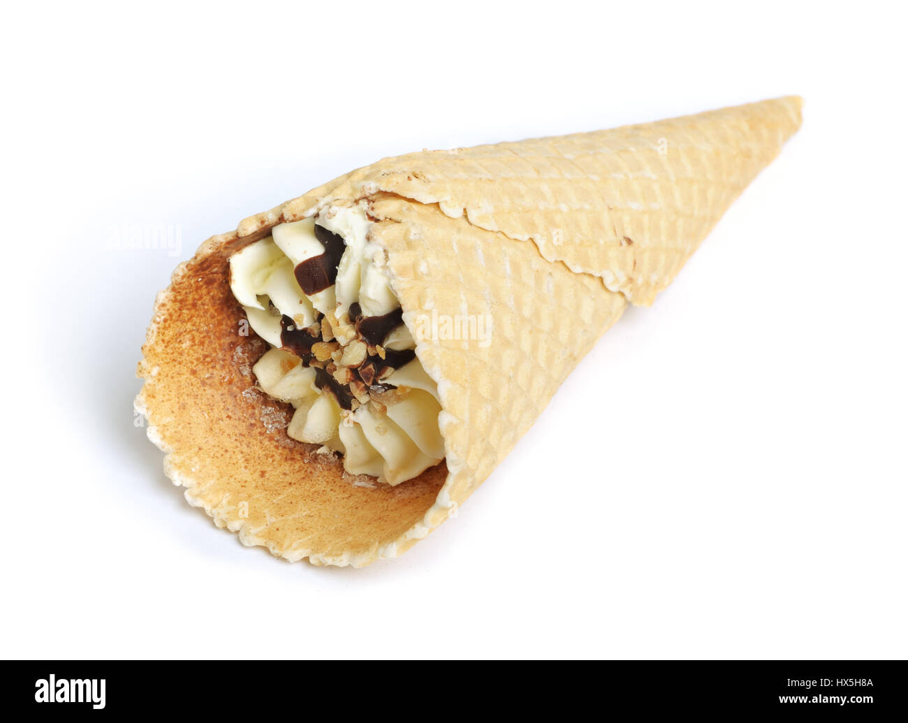 Ice cream cone isolated on white background Stock Photo - Alamy