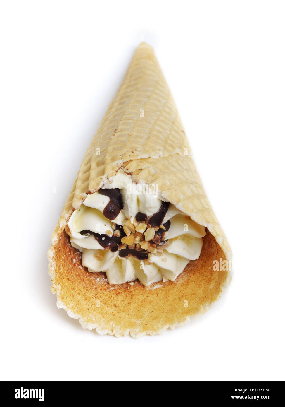 Ice cream cone isolated on white background Stock Photo - Alamy