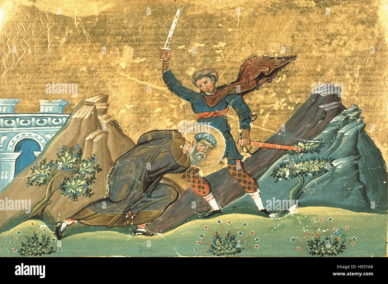 Polyeuctus of Meletine in Armenia (Menologion of Basil II Stock Photo