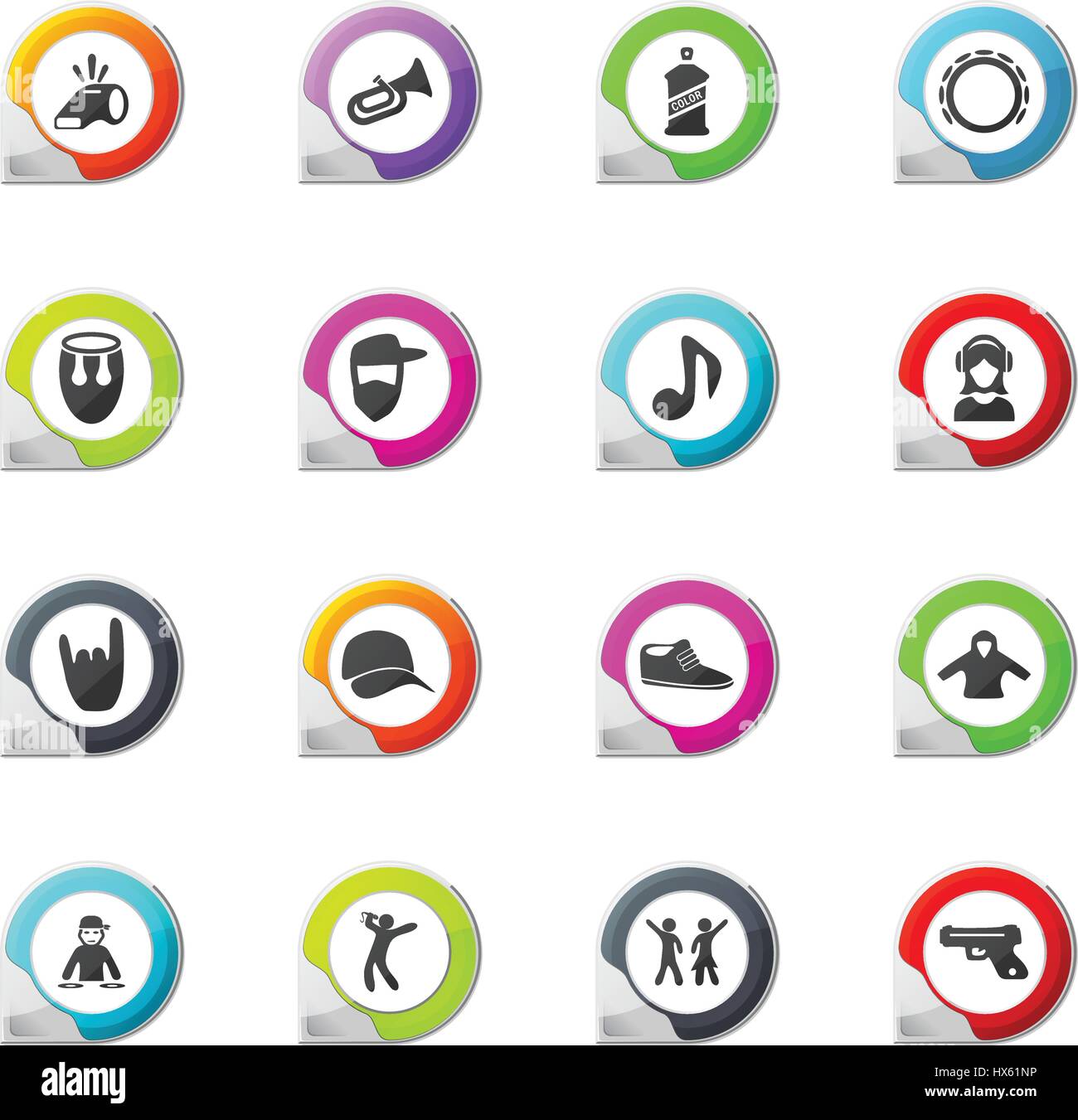 Music pointer on the color icons for your design Stock Vector Image ...