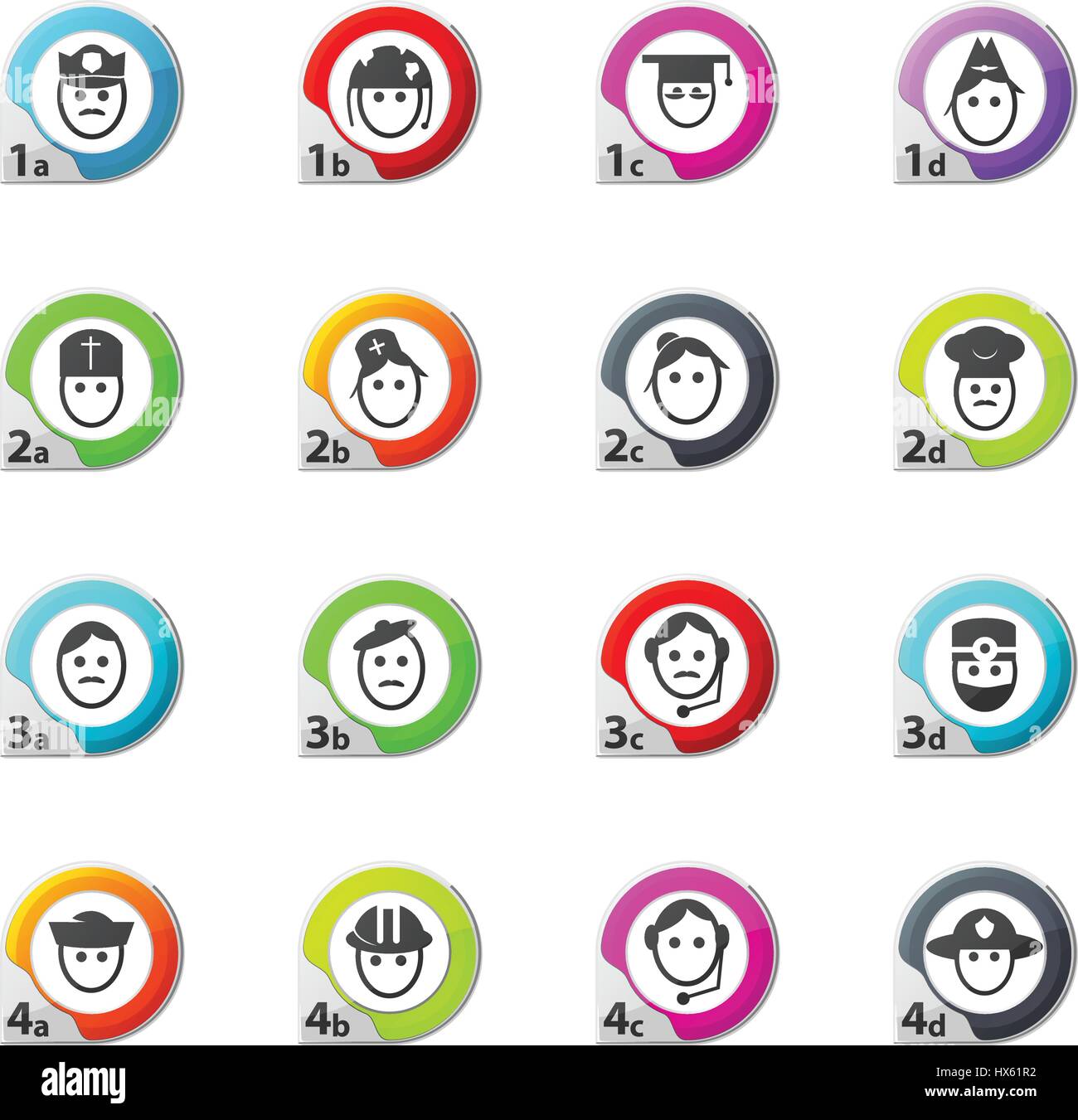 occupation web icons for user interface design Stock Vector Image & Art ...