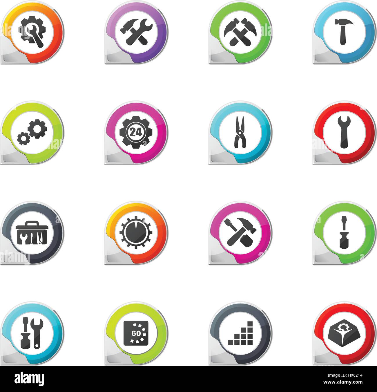 Setting pointer on the color icons for your design Stock Vector Image ...
