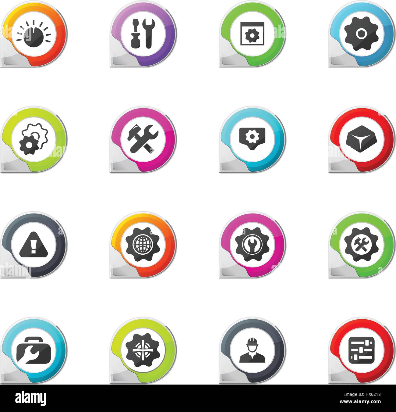 Setting pointer on the color icons for your design Stock Vector Image ...