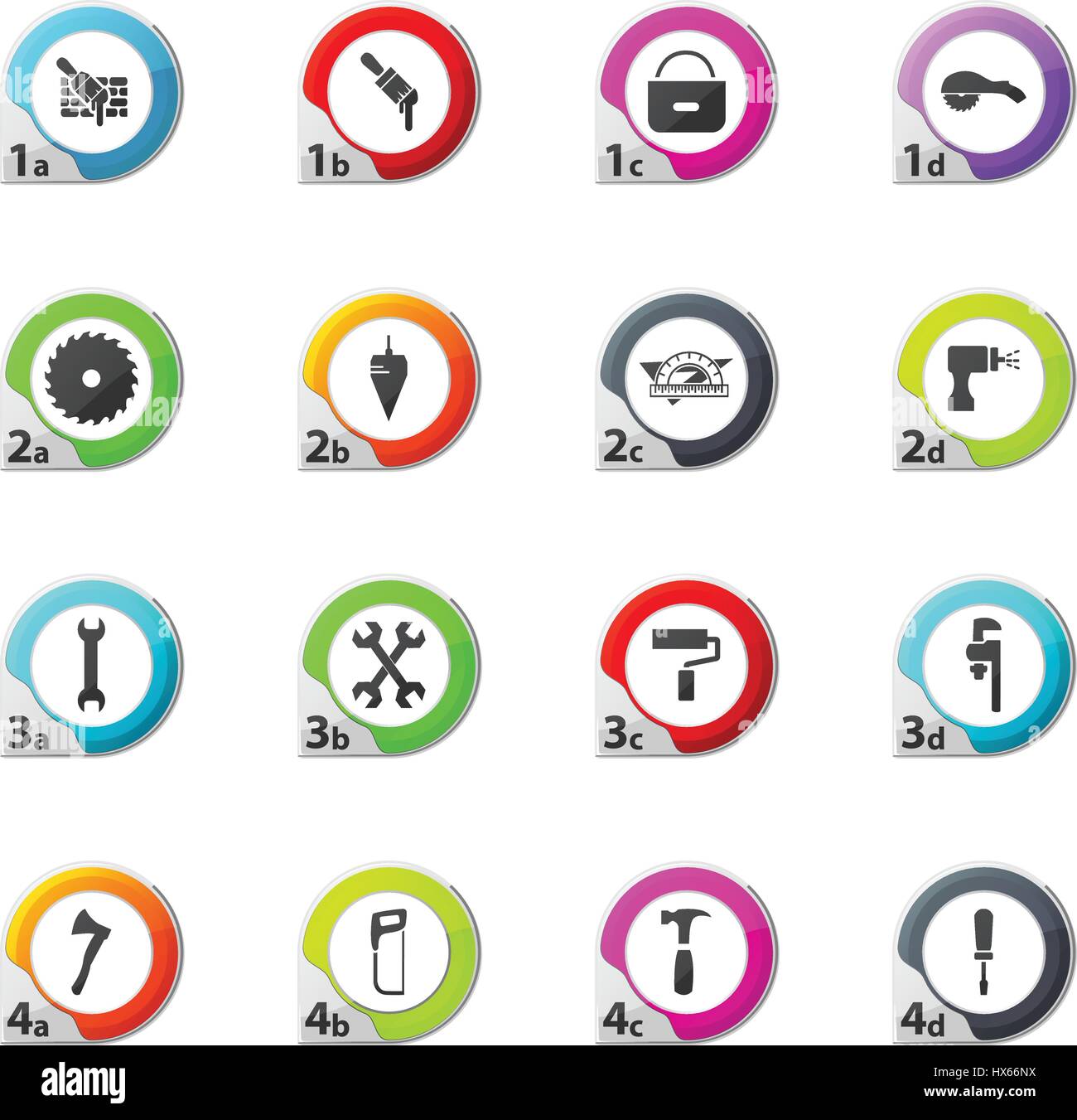 Work tools web icons for user interface design Stock Vector Image & Art ...