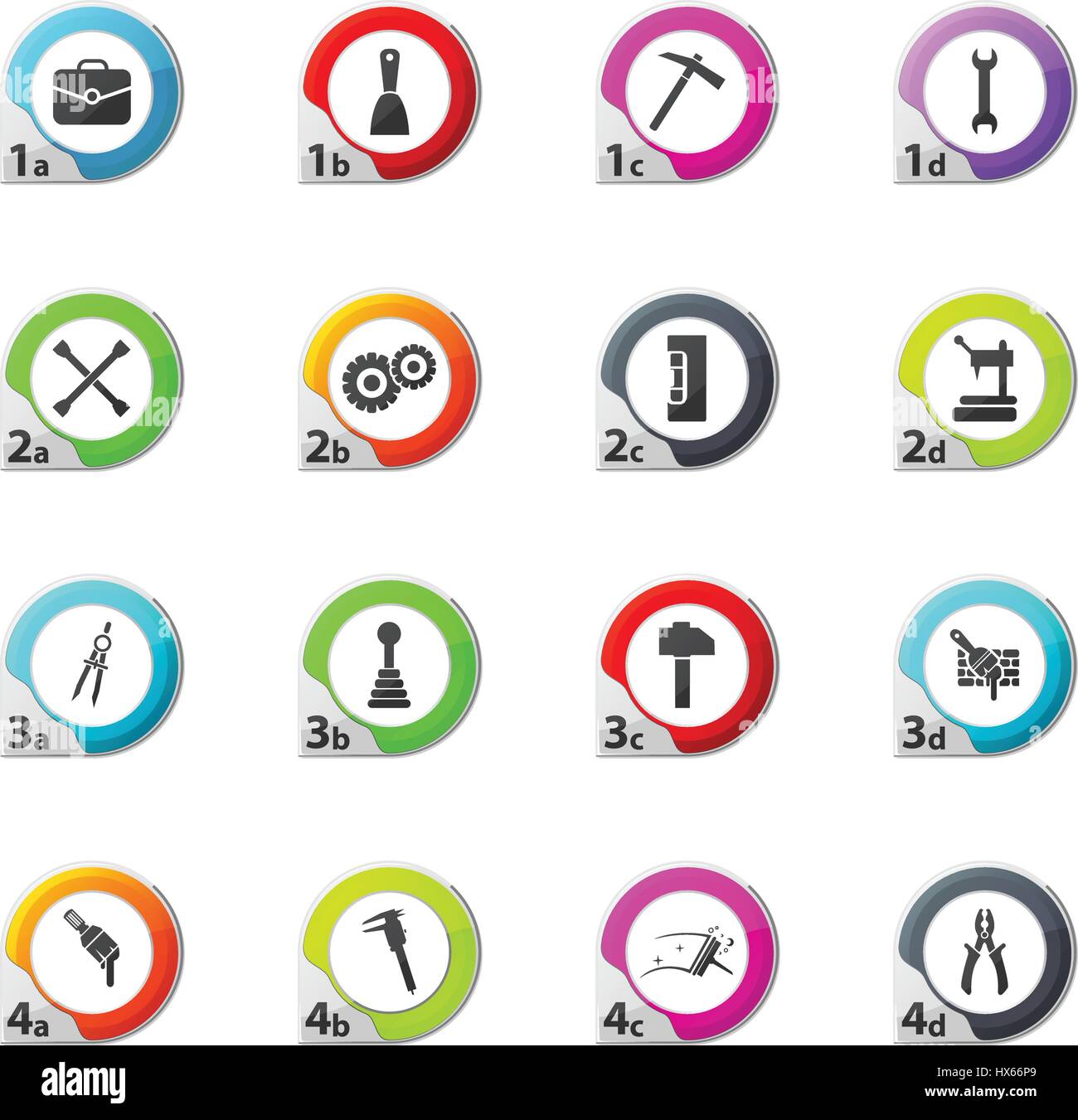 Work tools web icons for user interface design Stock Vector Image & Art ...