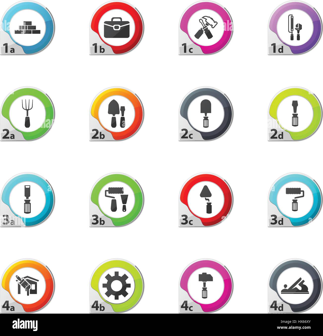 Work tools web icons for user interface design Stock Vector Image & Art ...