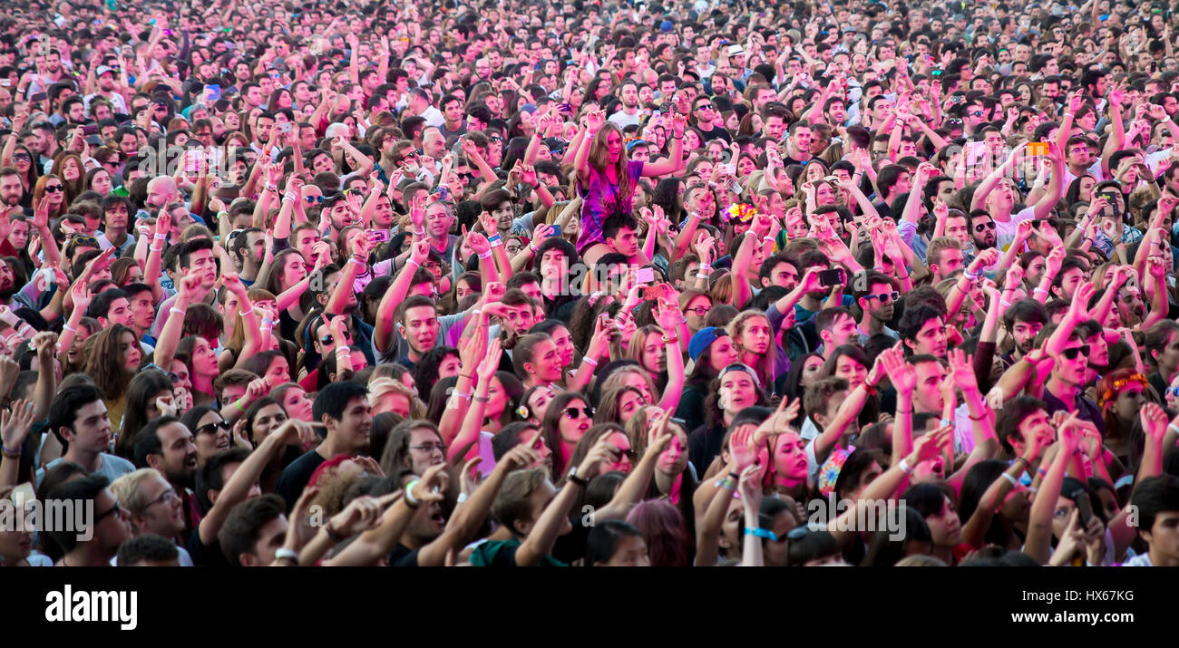 MADRID - SEP 12: Crowd in a concert at Dcode Festival on September 12 ...