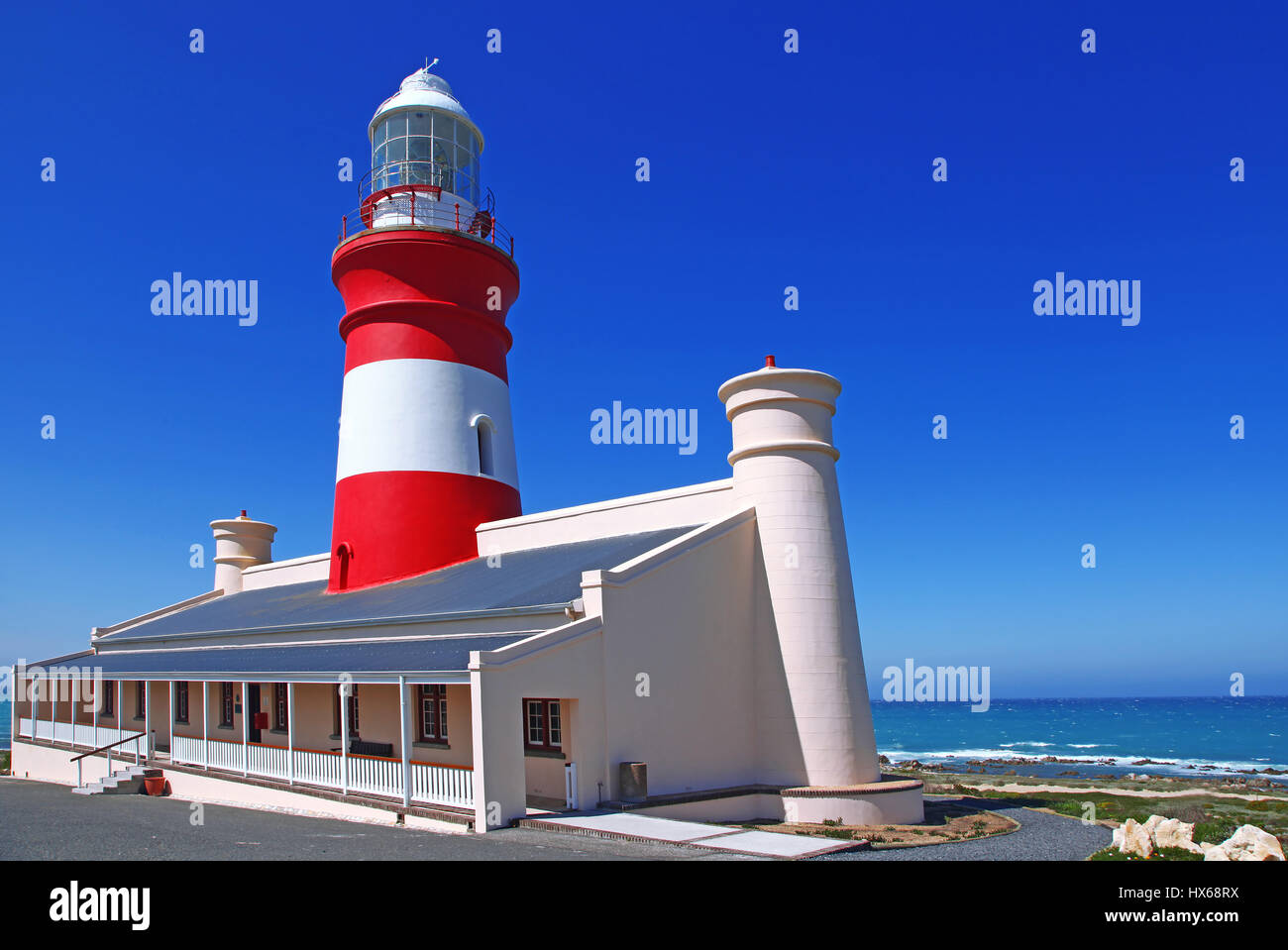 at Cape Agulhas in South Africa, the most southern point in Africa Stock Photo