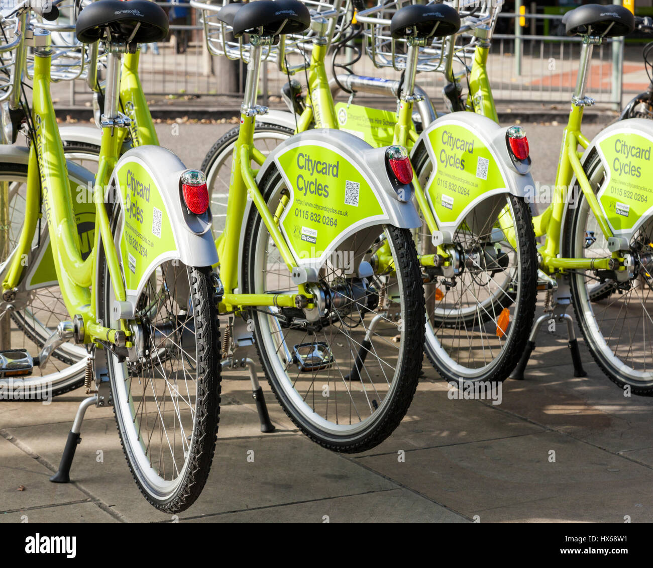 Citycard Cycles. Bike hire in Nottingham, England, UK Stock Photo Alamy