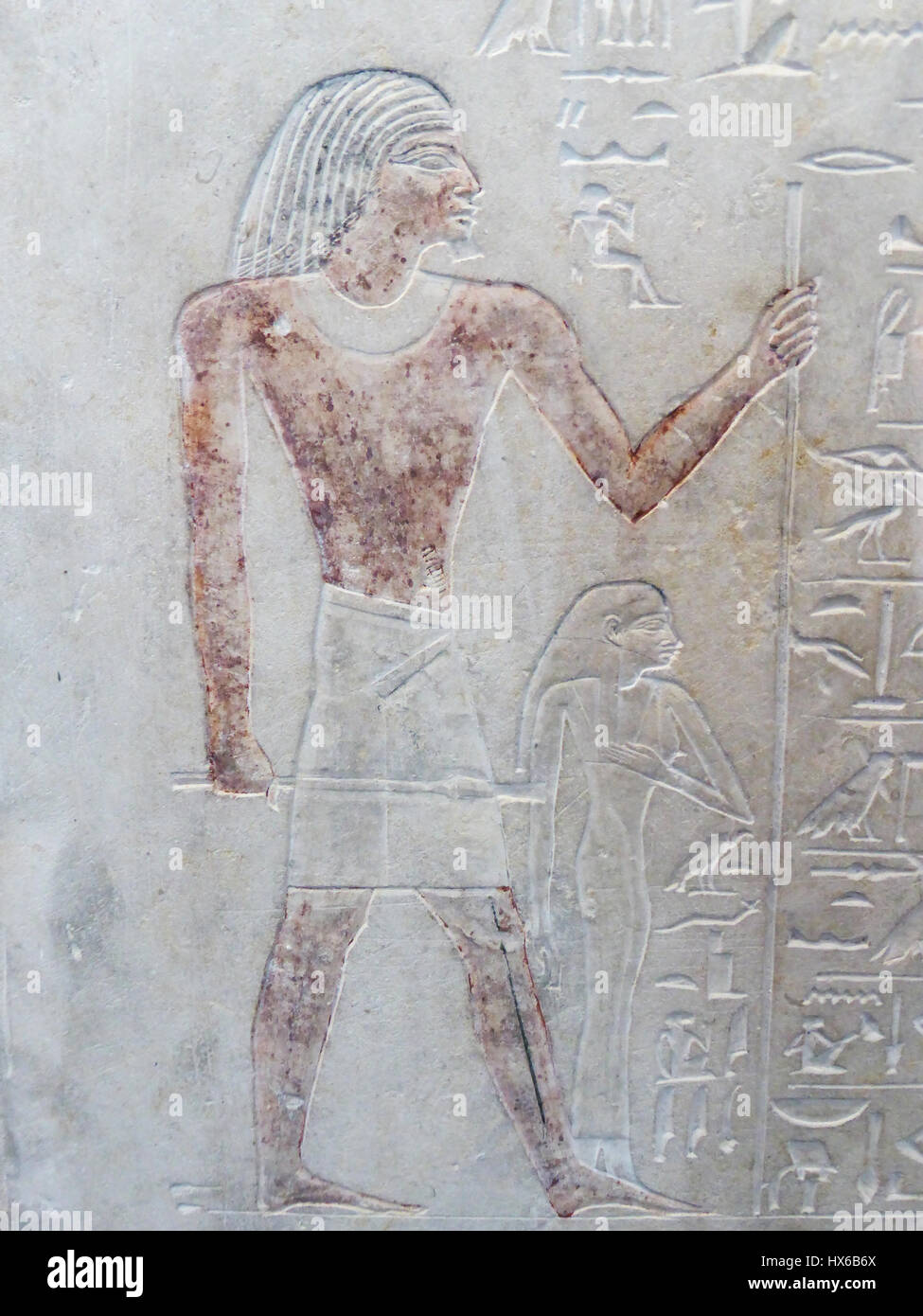 hieroglyphics on stone - ancient egypt writings Stock Photo