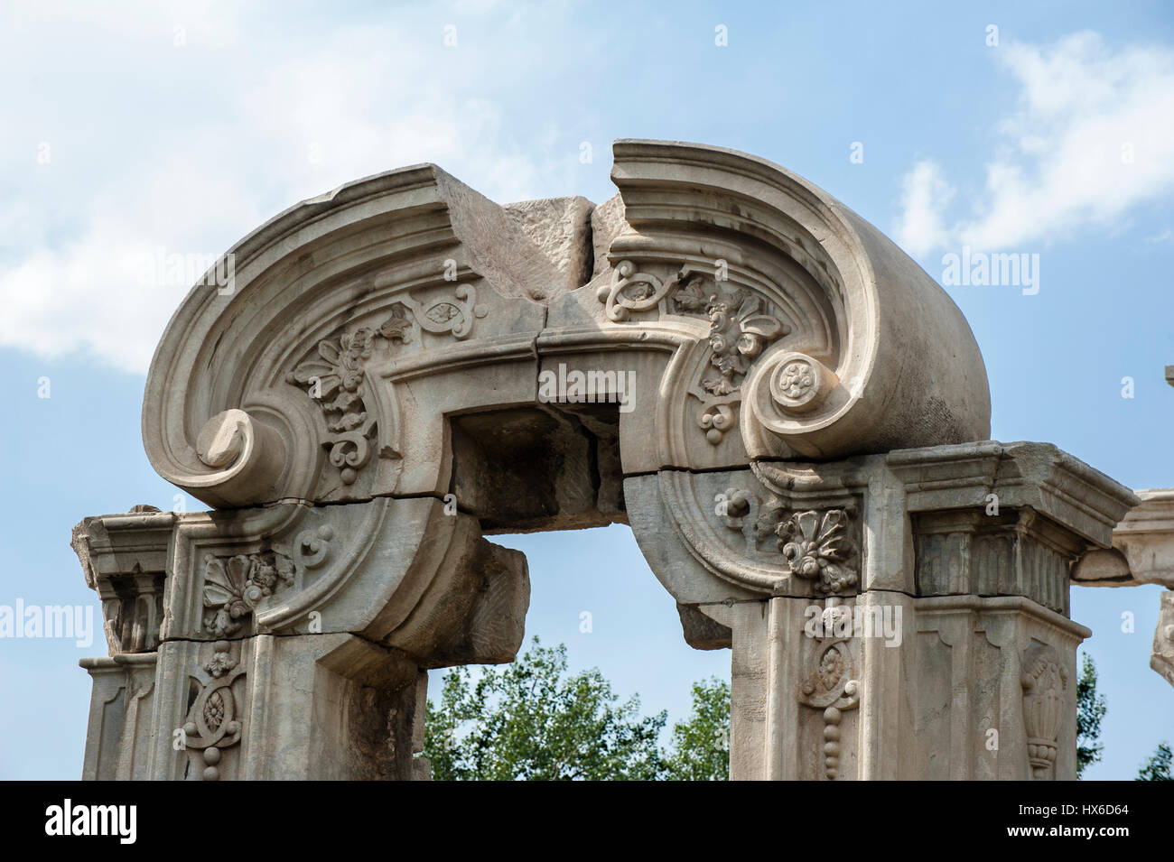 Ruins of Yuanmingyuan in Beijing Stock Photo