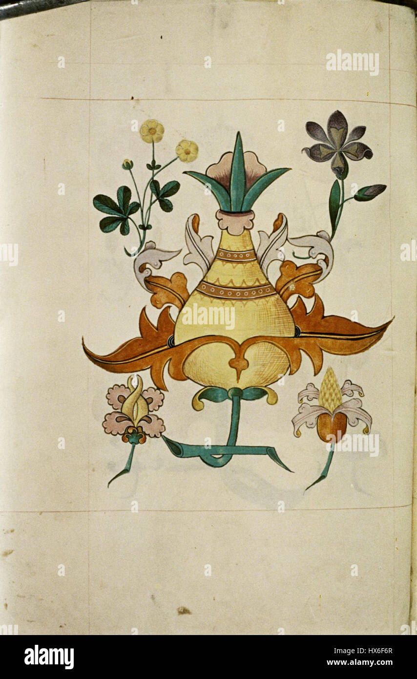 The Tudor pattern book MS. Ashmole 1504 52 Stock Photo