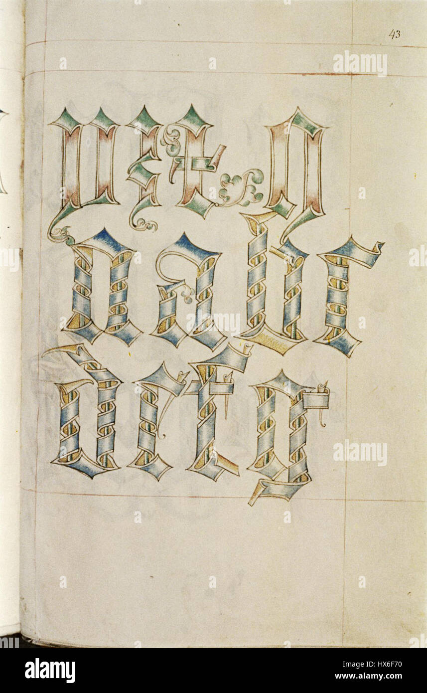 The Tudor pattern book MS. Ashmole 1504 81 Stock Photo