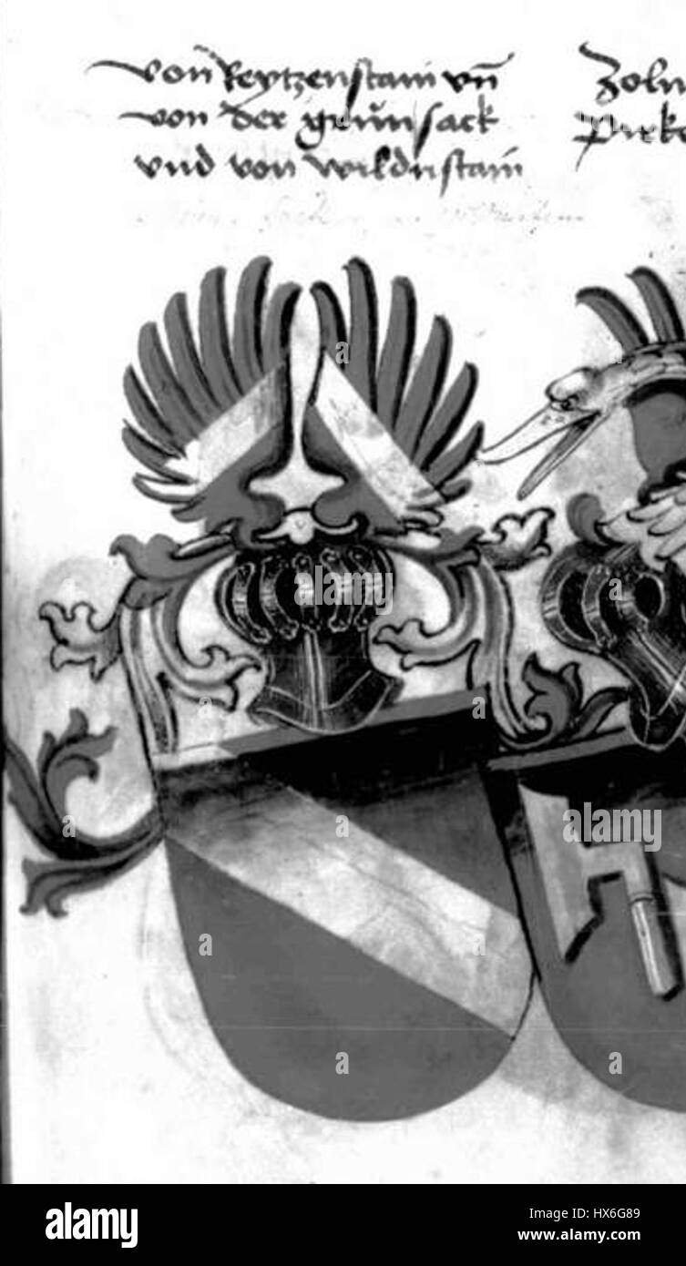 The 'Wappen der Adelsfamilien' refers to the coats of arms of noble ...