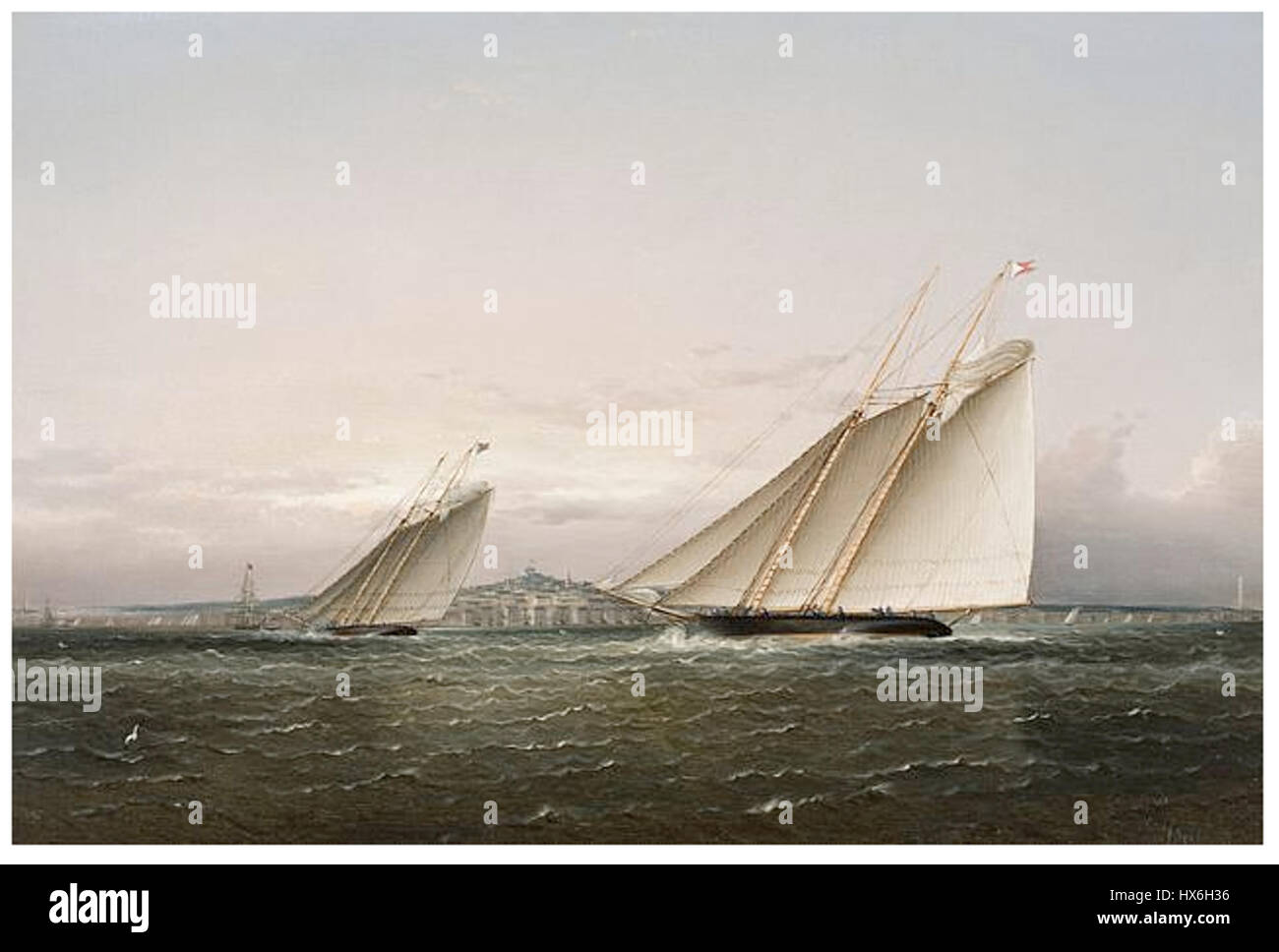 'Yacht Race in Boston Harbor' by Butterworth captures the dynamic ...