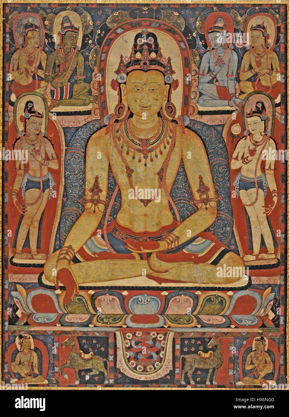 The Jina Buddha Ratnasambhava Central Tibet, a Kadampa Monastery, 1150 1225, LACMA Stock Photo