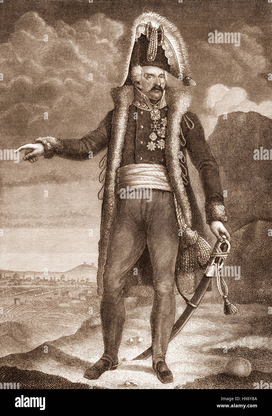 Gebhard Leberecht von Bluecher, Prince of Wahlstatt or Marshal Forward, 1742 - 1819, a Prussian Field Marshal Stock Photo