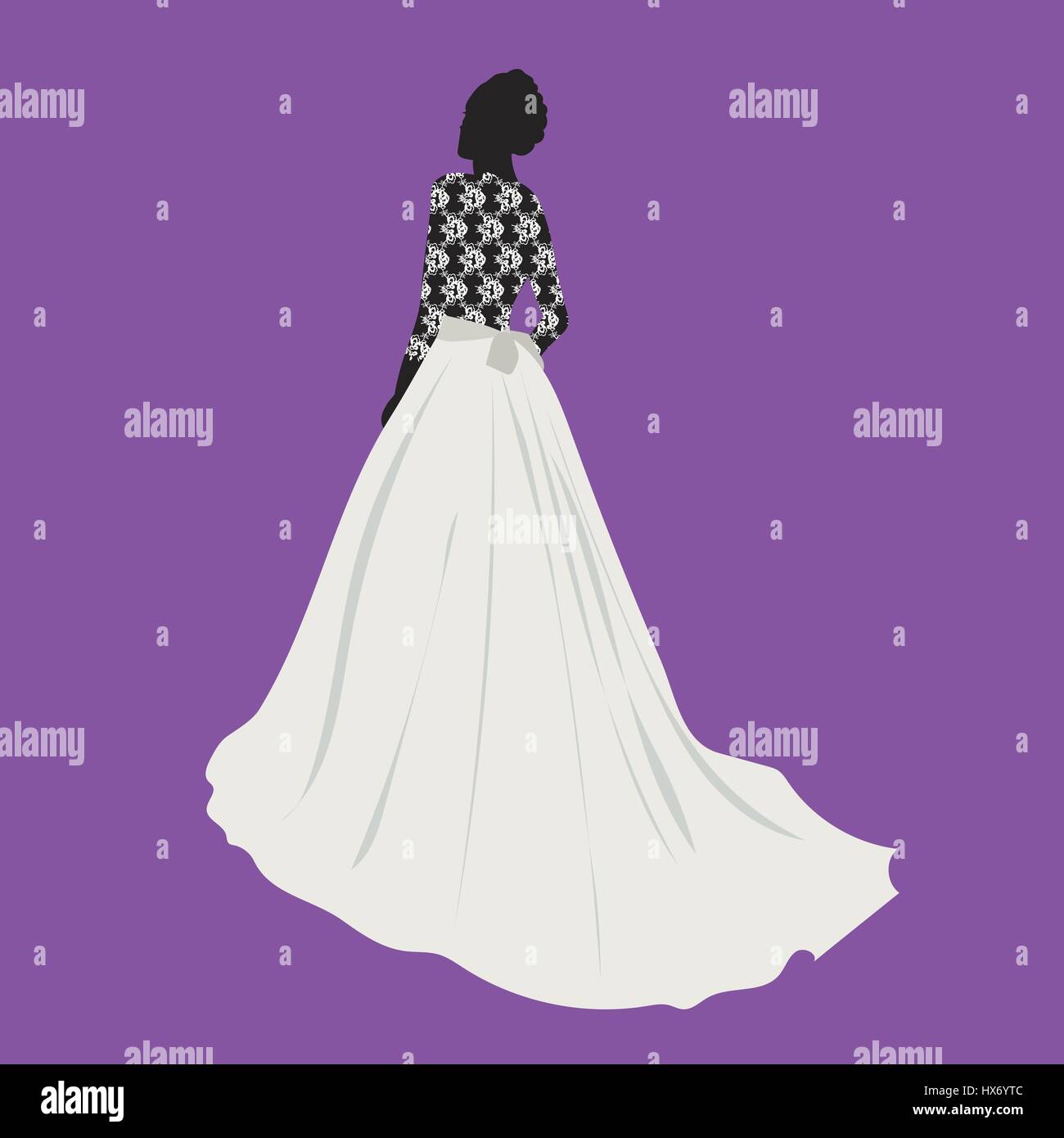 Beautiful young girl in a wedding dress Stock Vector Image & Art - Alamy