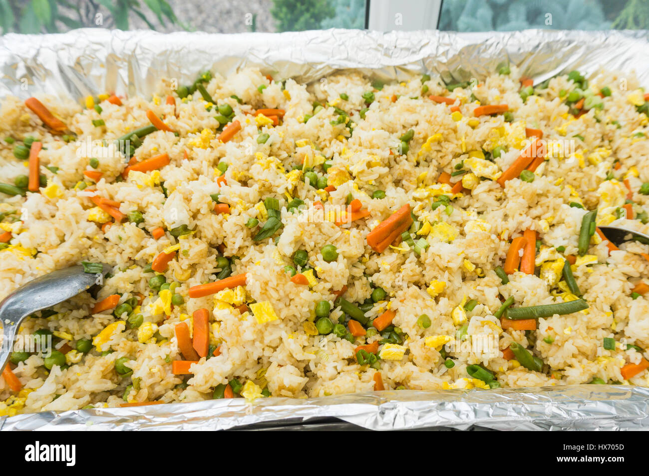 Fried rice vegetables Stock Photo