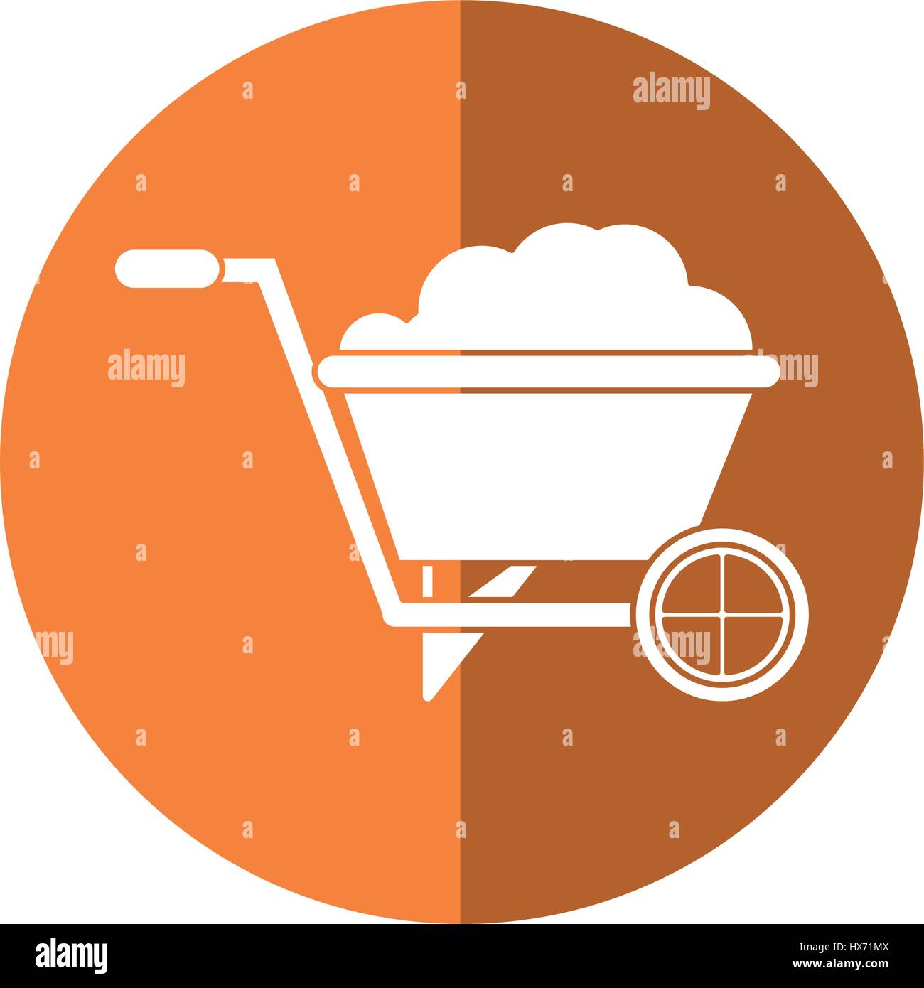 wheelbarrow garden earth shadow Stock Vector Image & Art - Alamy