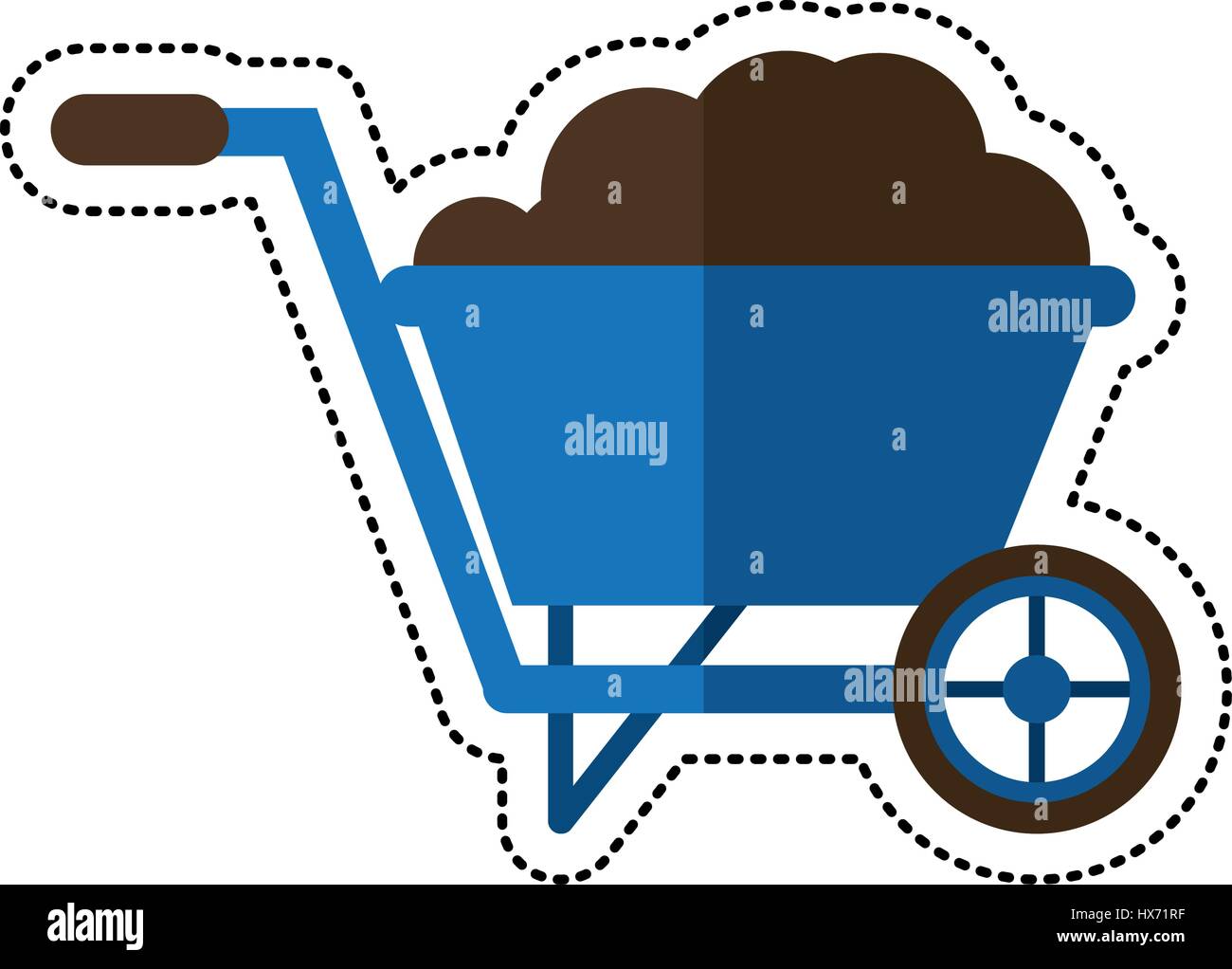 cartoon wheelbarrow garden earth image Stock Vector Image & Art - Alamy